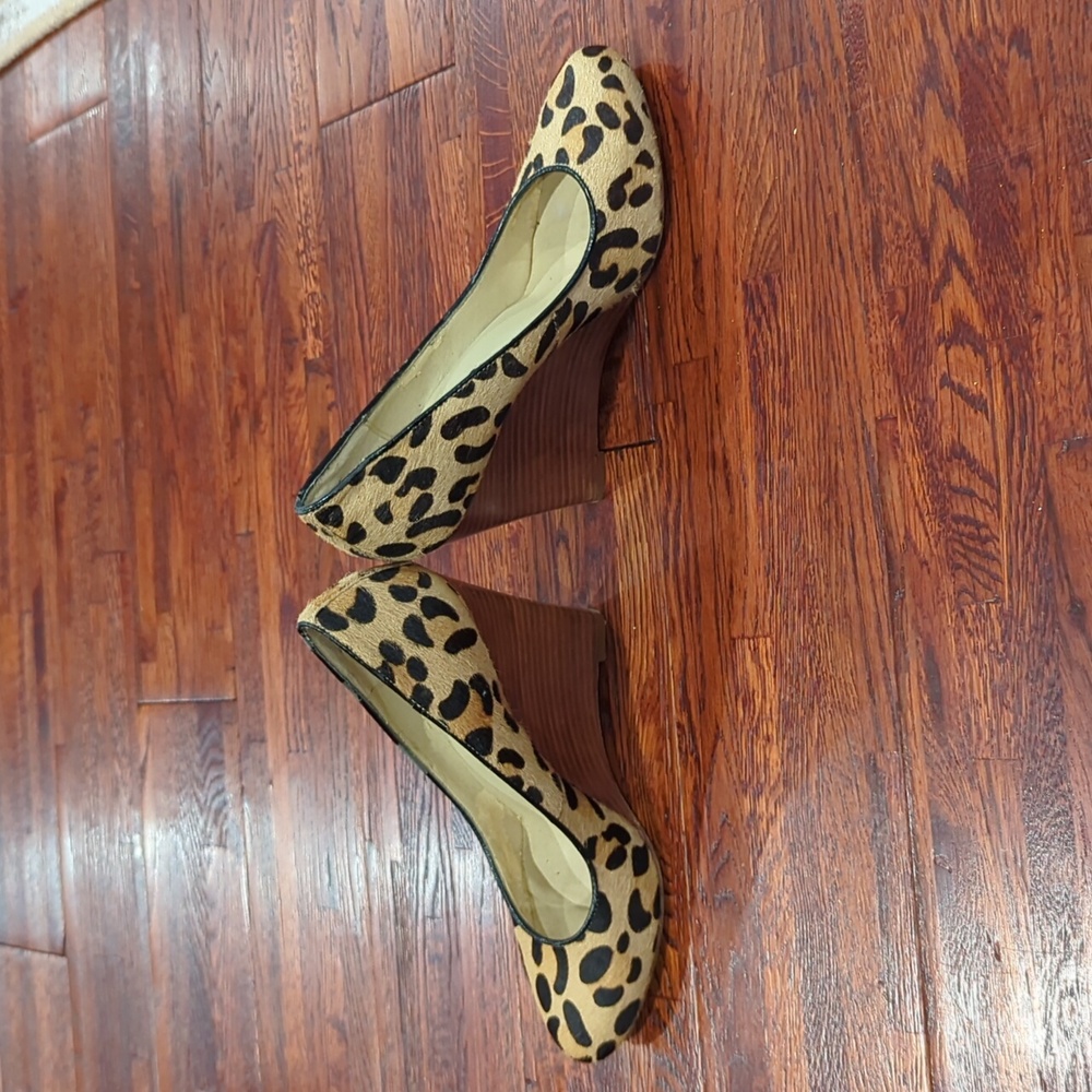 Steven By Steve Madden Leopard Print Wood Heel We… - image 2
